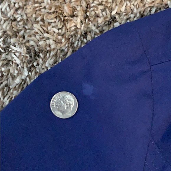 Express Essential button-up shirt navy and cheetah - Picture 3 of 5